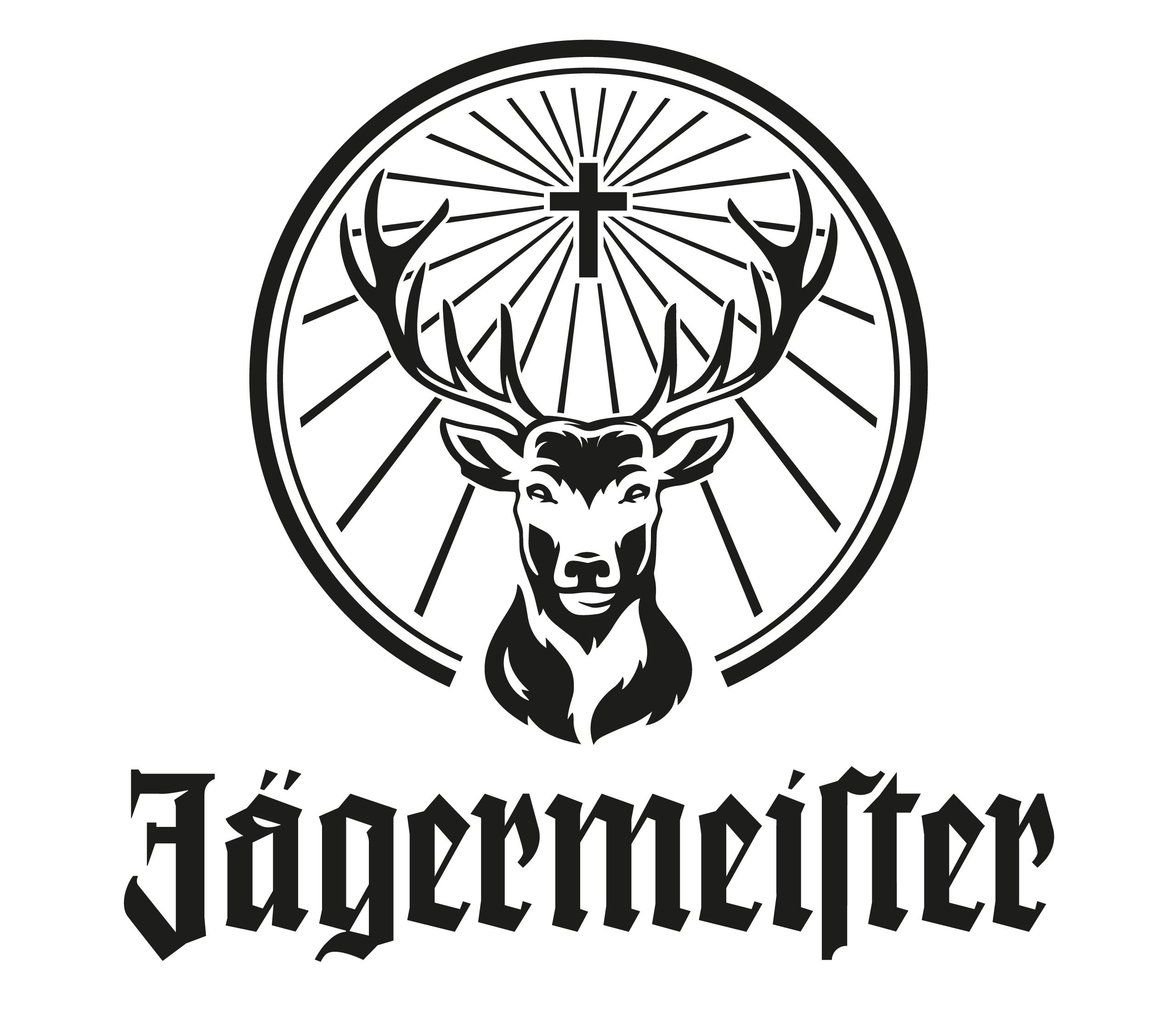 Jägermeister Logo Seal Black & White